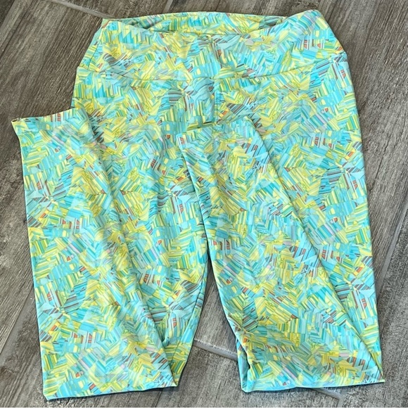 Patterned Leggings Abstract Print Colorful Casual Comfortable Loungewear - Picture 1 of 7